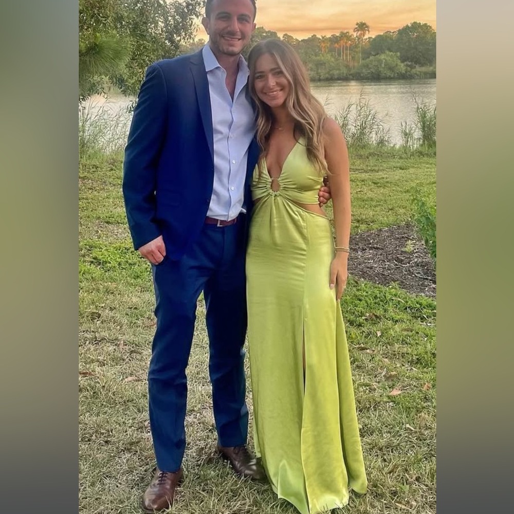 LPA Lime Green Maxi Dress